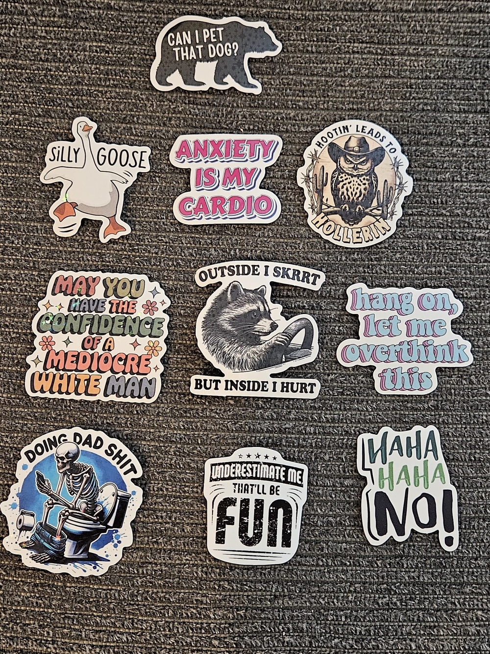 Assorted Vinyl Sticker Pack - Humorous & Quirky Sayings